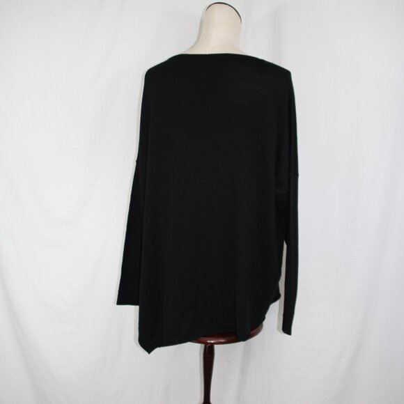 EILEEN FISHER Women's 100% Merino Wool Asymmetrical Tunic Sweater Lightweight M - Picture 7 of 11